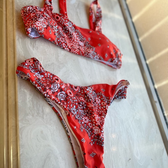 Orange Two piece Bathing Suit - Picture 6 of 8